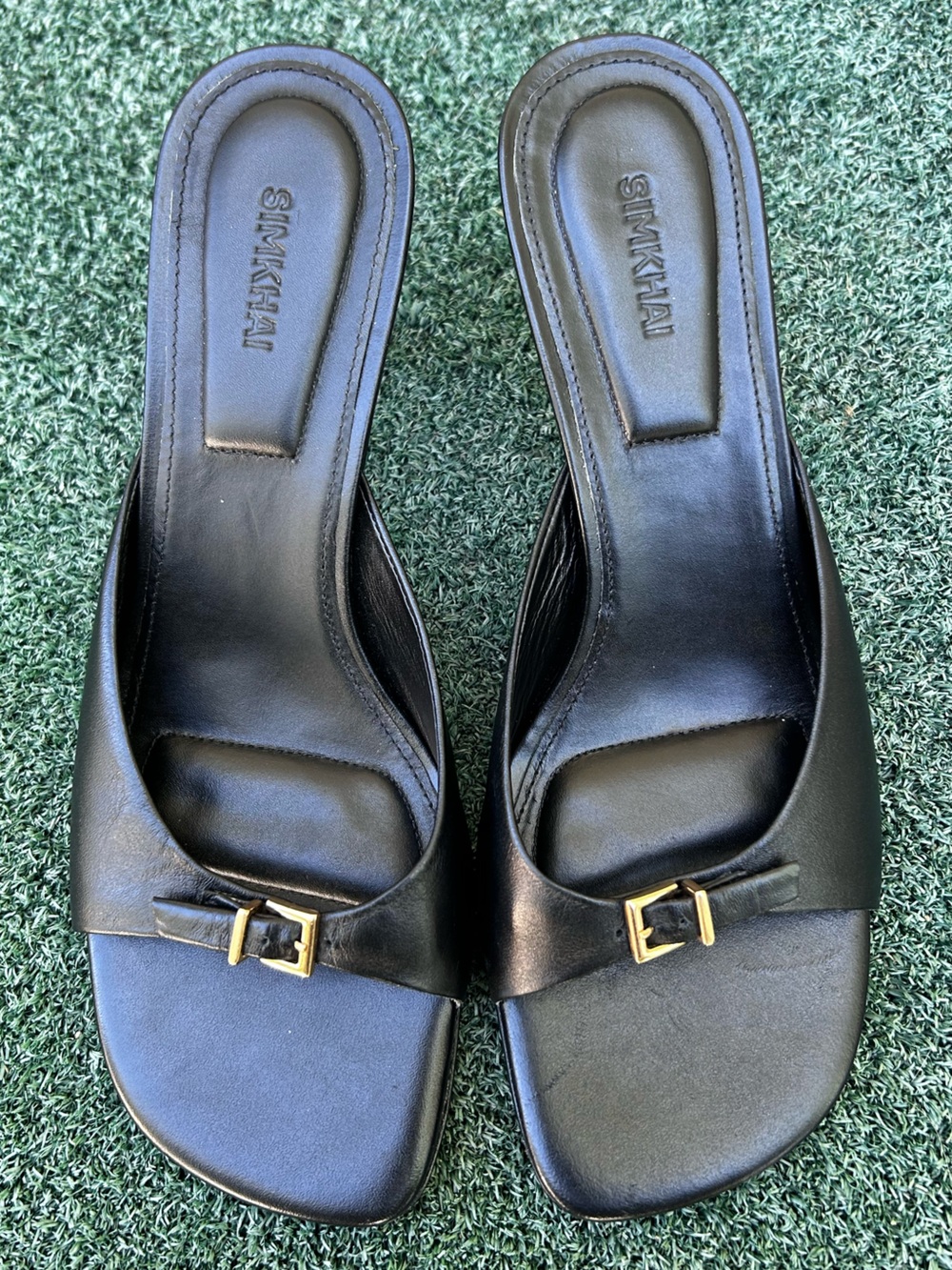 Simkhai Carey Mule Sandal Leather Black 37